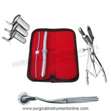 Hegar dilator set 2pcs3-4,15-16 pinwheel,mathieu speculum collin 3pcs