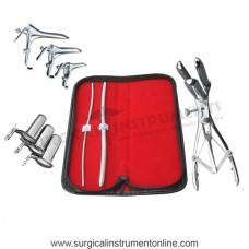 Hegar dilator set 2pcs 3_4,7_8 mathieu speculum grave 3pcs collin 3pcs