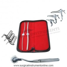 Hegar dilator set 2pcs 3_4,7_8 wartenberg pinwheel grave 3pcs collin 3pcs