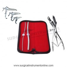 Hegar dilator set 2pcs 3_4,9_10 mathieu speculum grave 3pcs 