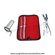 Hegar, uterine dilator set 2pieces 5-6,11-12,mathieu speculum, collin large 