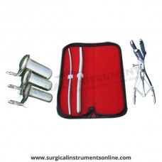 Hegar, uterine dilator set 2pieces 5-6,11-12,mathieu speculum, collin 3pcs