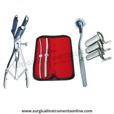 Hegar, uterine dilator set 2pieces 5-6,11-12,wartenberg pinwheel, mathieu speculum,collin 3pcs