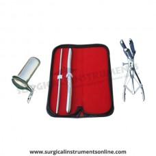 Hegar, uterine dilator set 2pieces 5-6,13-14, mathieu speculum, collin large