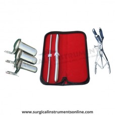 Hegar, uterine dilator set 2pieces 5-6,13-14, mathieu speculum, collin 3pcs