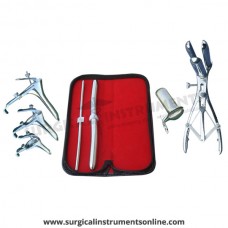 Hegar, uterine dilator set 2pieces 5-6,13-14, mathieu speculum, grave 3pcs, collin large