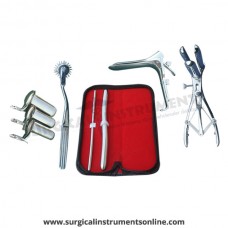 Hegar, uterine dilator set 2pieces 5-6,13-14, pinwheel,mathieu, grave large, collin 3pcs