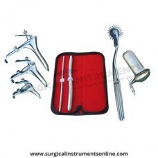 Hegar, uterine dilator set 2pieces 5-6,13-14, pinwheel, grave 3pcs, collin large