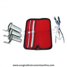 Hegar, uterine dilator set 2pieces, 5-6,15-16, mathieu speculum, collin 3pcs