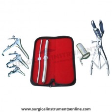Hegar, uterine dilator set 2pieces, 5-6,15-16, mathieu speculum, grave 3pcs, collin large