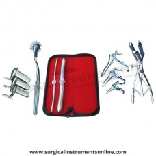 Hegar uterine dilator set 2pieces, 5-6,15-16, pinwheel, mathieu, grave 3pcs, collin 3pcs
