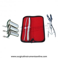 Hegar uterine dilator set 2pieces, 5-6,17-18, mathieu speculum, collin 3pcs