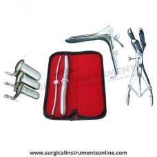 Hegar uterine dilator set 2piece, 5-6,17-18, mathieu speculum, grave large, collin 3pcs