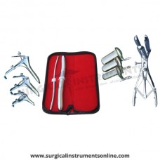 Hegar uterine dilator set 2piece, 5-6,17-18, mathieu speculum, grave 3pcs, collin 3pcs