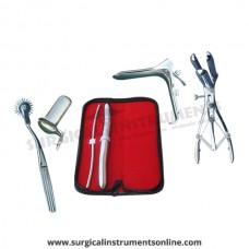 Hegar uterine dilator set 2piece, 5-6,17-18, pinwheel, mathieu, grave large, collin large