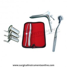 Hegar uterine dilator set 2piece, 5-6,17-18, pinwheel, collin 3pcs, grave large