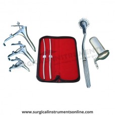 Hegar uterine dilator set 2 pieces,5-6,7-8 , wartenberg pinwheel, grave 3pcs, collin large