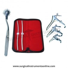 Hegar uterine dilator set 2 pieces,5-6,7-8 , wartenberg pinwheel, grave 3pcs