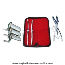 Hegar, uterine dilator set 2pieces 5-6,9-10, mathieu speculum, collin 3pcs