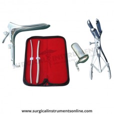 Hegar, uterine dilator set 2pieces 5-6,9-10, mathieu speculum, grave small, collin medium