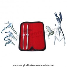 Hegar, uterine dilator set 2pieces 5-6,9-10, mathieu speculum, grave 3pcs, collin large