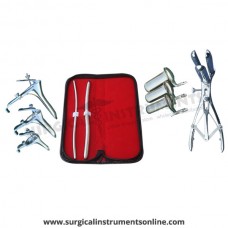Hegar, uterine dilator set 2pieces 5-6,9-10, mathieu speculum, grave 3pcs, collin 3pcs