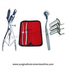 Hegar, uterine dilator set 2pieces 5-6,9-10 ,wartenberg pinwheel, mathieu speculum, collin 3pcs