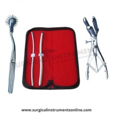 Hegar, uterine dilator set 2pieces 5-6,9-10 ,wartenberg pinwheel, mathieu speculum