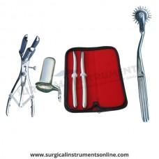 Hegar uterine dilator set 2 Pieces, 11-12,13-14, wartenberg pinwheel, mathieu speculum, collin lare