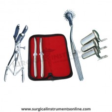 Hegar uterine dilator set 2 Pieces, 11-12,13-14, wartenberg pinwheel, mathieu speculum, collin 3pcs