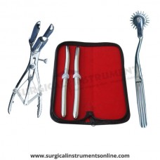 Hegar uterine dilator set 2 Pieces, 11-12,13-14, wartenberg pinwheel, mathieu speculum