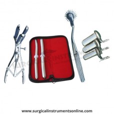 Hegar uterine dilator set 2 Pieces, 11-12,15-16, wartenberg pinwheel,mathieu speculum, collin 3pcs