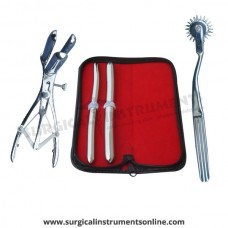 Hegar uterine dilator set 2 Pieces, 11-12,15-16, wartenberg pinwheel,mathieu speculum