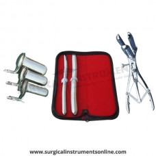 Hegar uterine dilator set 2 Pieces, 11-12,17-18, mathieu speculum, collin 3pcs