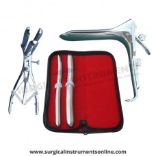 Hegar uterine dilator set 2 Pieces, 11-12,17-18, mathieu speculum, grave large