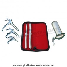 Hegar uterine dilator set 2 Pieces, 11-12,17-18, grave 3pcs, collin large