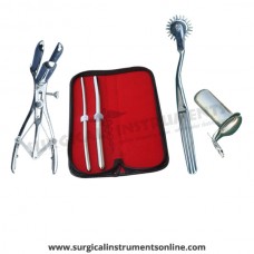 Hegar uterine dilator set 2 Pieces, 7-8,11-12, wartenberg pinwheel, mathieu speculum, collin large