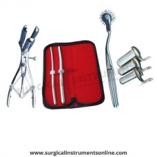 Hegar uterine dilator set 2 Pieces, 7-8,11-12, wartenberg pinwheel, mathieu speculum, collin 3pcs