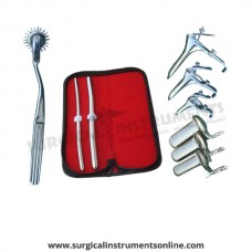 Hegar uterine dilator set 2 Pieces, 7-8,11-12, pinwheel, grave 3pcs, collin 3pcs