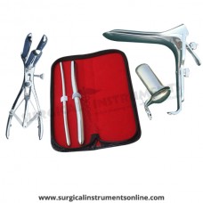 Hegar uterine dilator set 2 Pieces, 7-8,13-14, mathieu speculum, grave large, collin large
