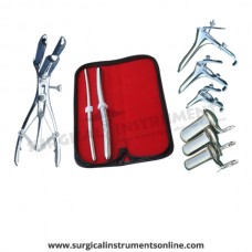 Hegar uterine dilator set 2 Pieces, 7-8,13-14, mathieu speculum, grave 3pcs, collin 3pcs