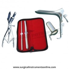 Hegar uterine dilator set 2 Pieces, 7-8,15-16, mathieu speculum, grave large, collin large