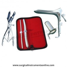 Hegar uterine dilator set 2 Pieces, 7-8,17-18, mathieu speculum, grave large, collin large