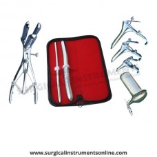 Hegar uterine dilator set 2 Pieces, 7-8,17-18, mathieu speculum, grave 3pcs, collin large