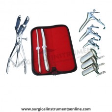 Hegar uterine dilator set 2 Pieces, 7-8,17-18, mathieu speculum, grave 3pcs, collin 3pcs