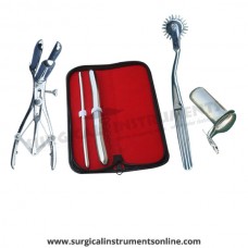 Hegar uterine dilator set 2 Pieces, 7-8,17-18, wartenberg pinwheel, mathieu speculum, collin large