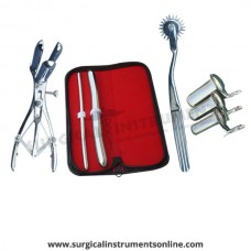 Hegar uterine dilator set 2 Pieces, 7-8,17-18, wartenberg pinwheel, mathieu speculum, collin 3pcs