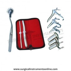Hegar uterine dilator set 2 Pieces, 7-8,17-18, pinwheel, grave 3pcs, collin 3pcs