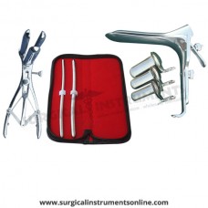 Hegar uterine dilator set 2 Pieces, 7-8,9-10,mathieu speculum, collin 3pcs, grave large