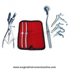 Hegar uterine dilator set 2 Pieces, 7-8,9-10,wartenberg pinwheel, mathieu speculum, grave 3pcs